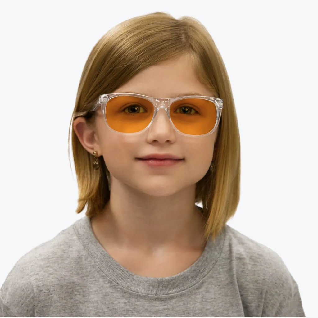 SunDown Kids Blue Blocking Glasses - Crystal - Image 4