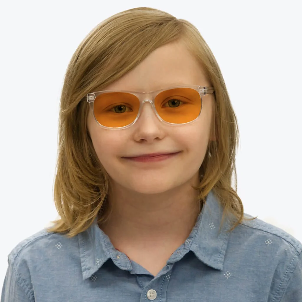 SunDown Kids Blue Blocking Glasses - Crystal - Image 6
