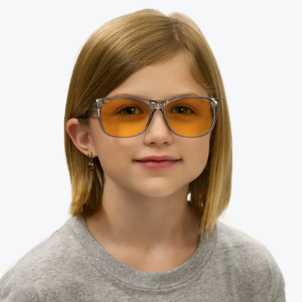 SunDown Kids Blue Blocking Glasses - Pearl Grey - Image 4