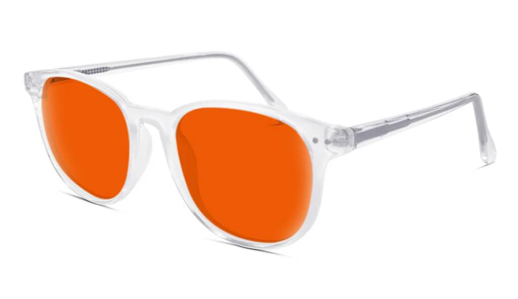 NightFall Billie Blue Blocking Glasses - Crystal - Prescription - Image 2