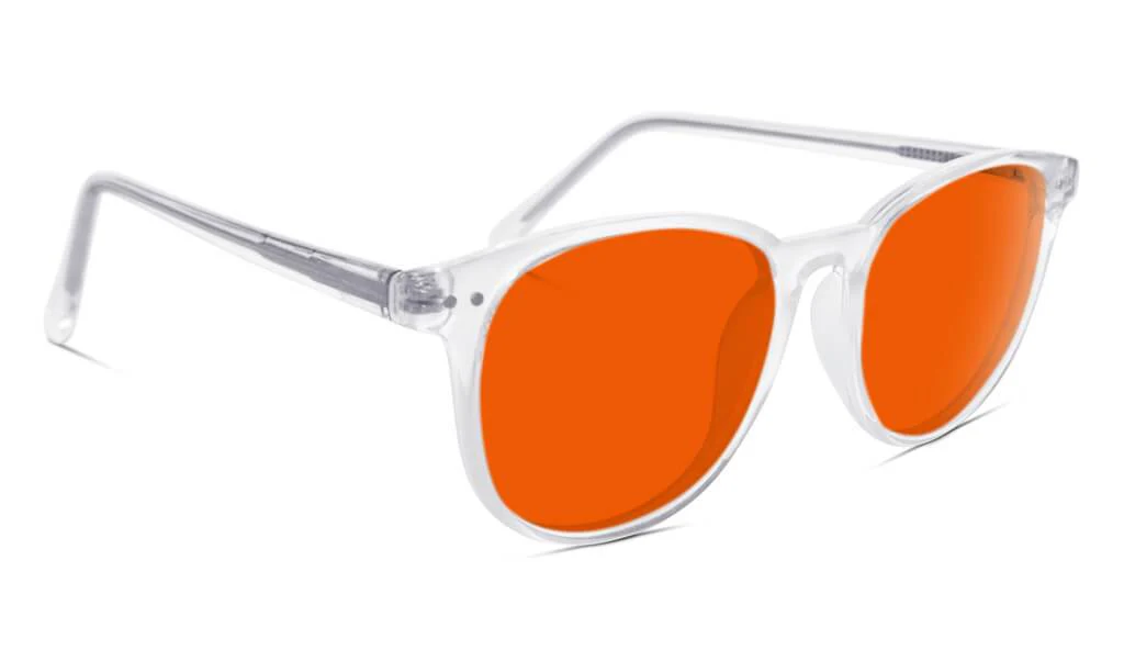 NightFall Billie Blue Blocking Glasses - Crystal - Prescription - Image 3