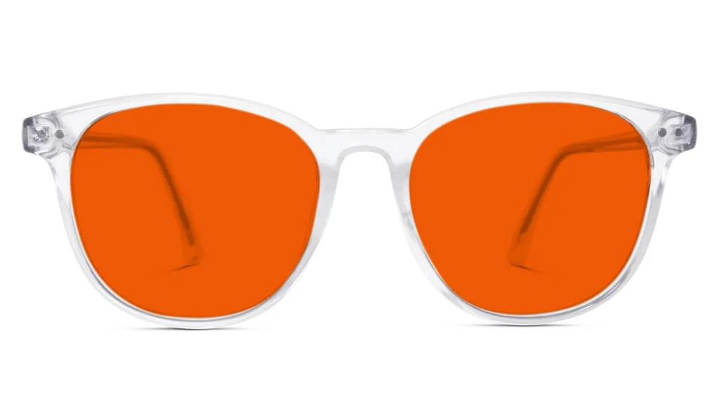 NightFall Billie Blue Blocking Glasses - Crystal - Readers