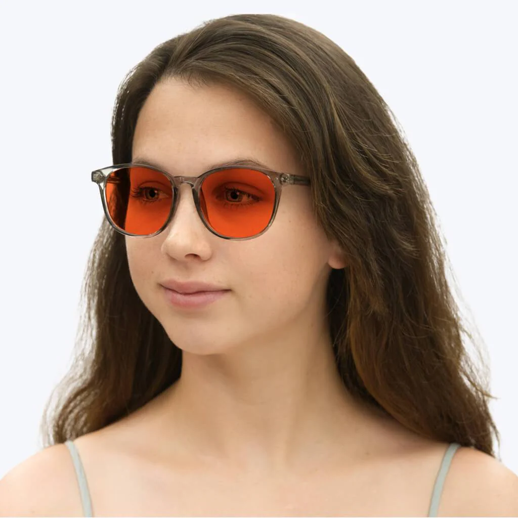 NightFall Billie Blue Blocking Glasses - Pearl Grey - Readers - Image 6