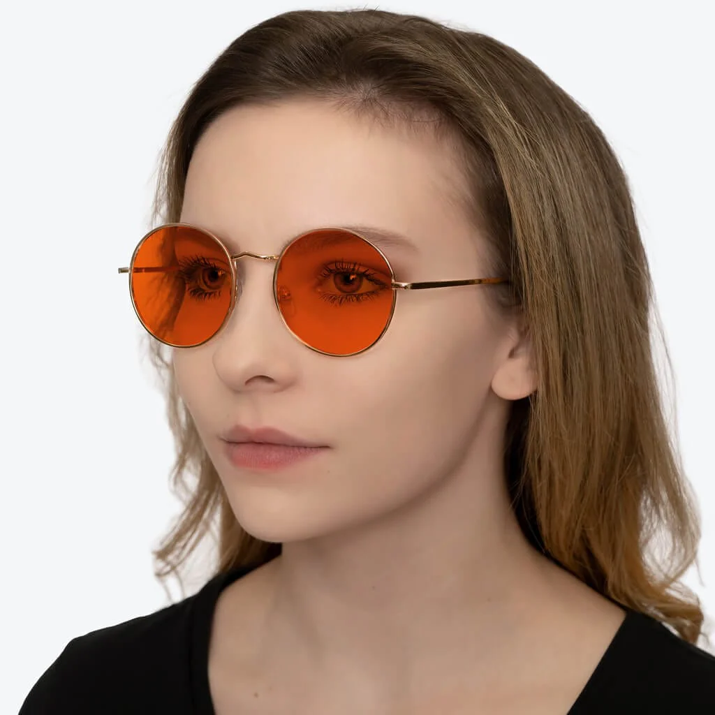 NightFall Elton Blue Blocking Glasses - Gold - Image 5