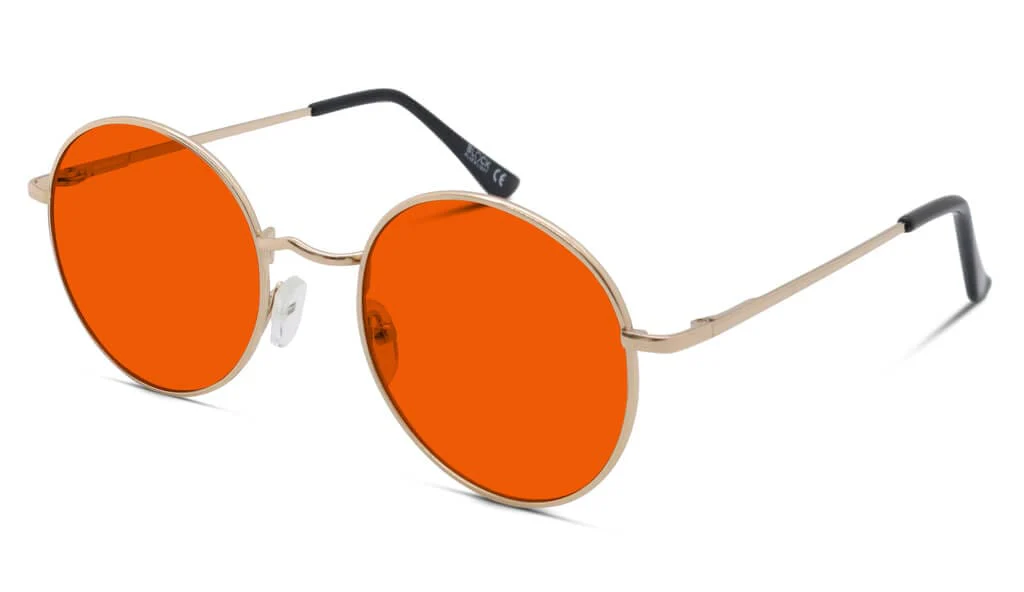 NightFall Elton Blue Blocking Glasses - Gold - Prescription - Image 2
