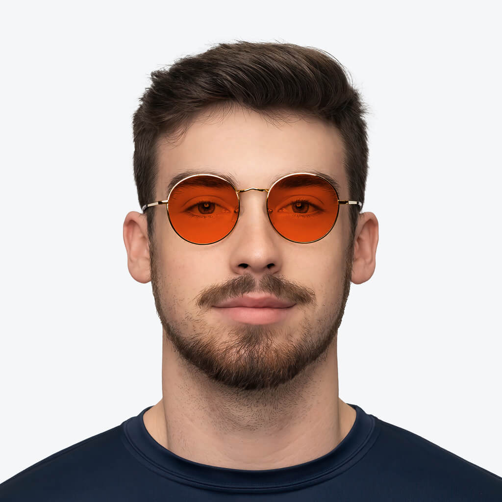 NightFall Elton Blue Blocking Glasses - Gold - Prescription - Image 6