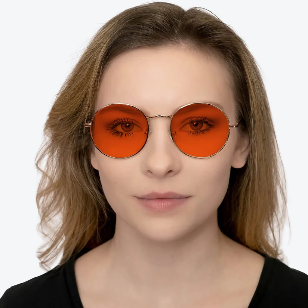 NightFall Elton Blue Blocking Glasses - Gold - Readers - Image 3