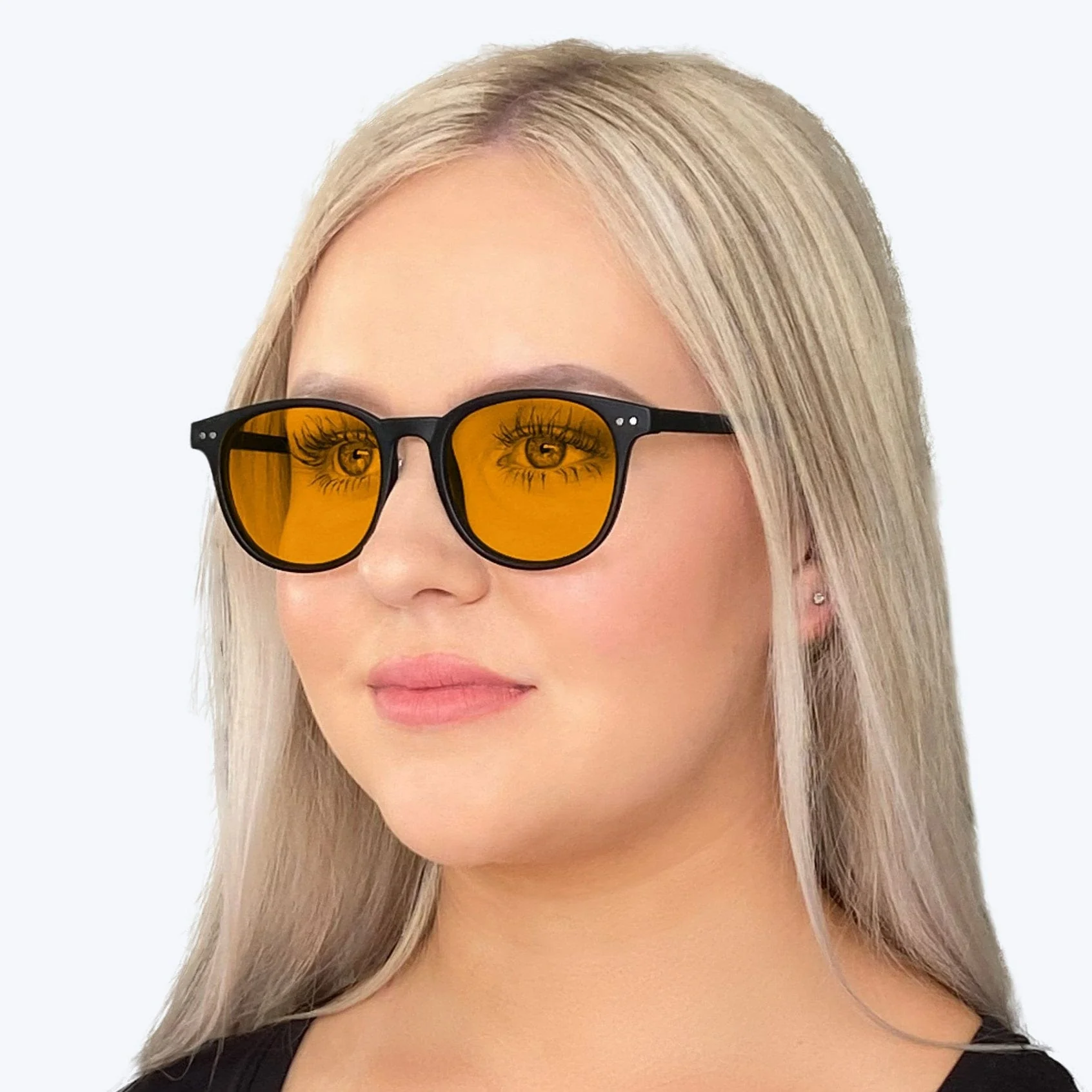 SunDown Billie Blue Blocking Glasses - Black - Image 7