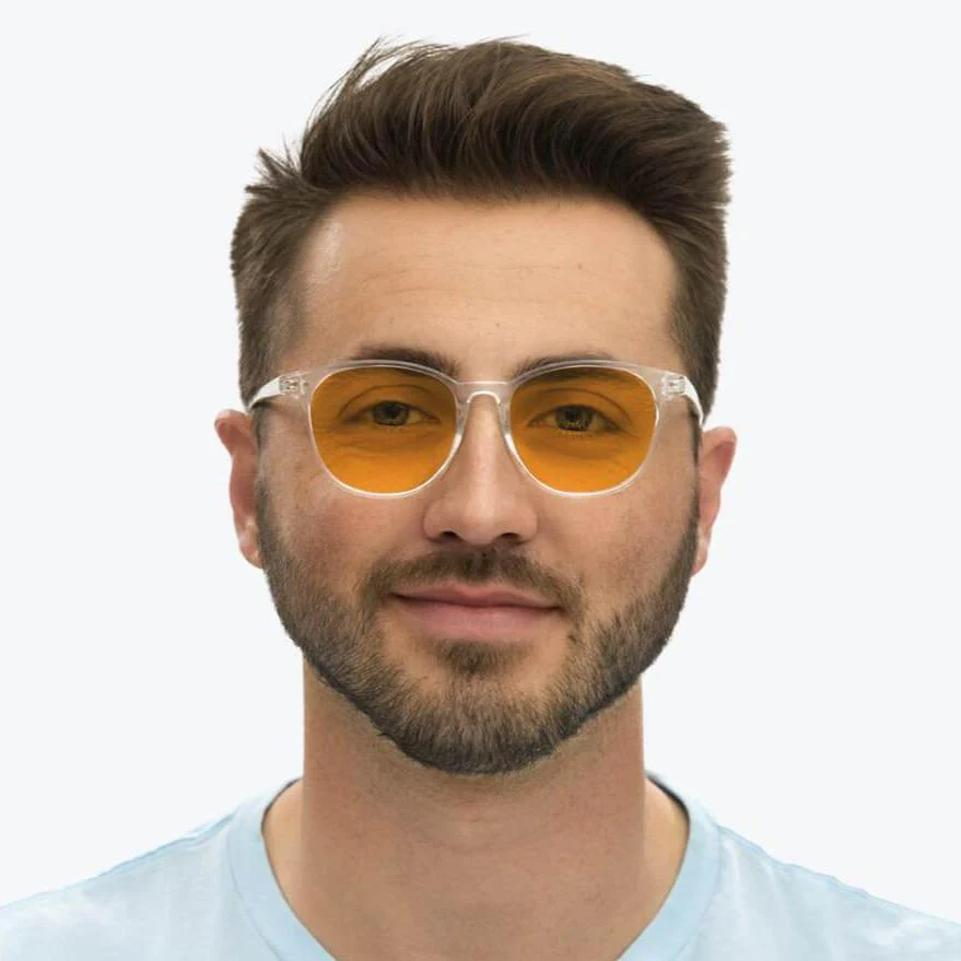 SunDown Billie Blue Blocking Glasses - Crystal - Readers - Image 8