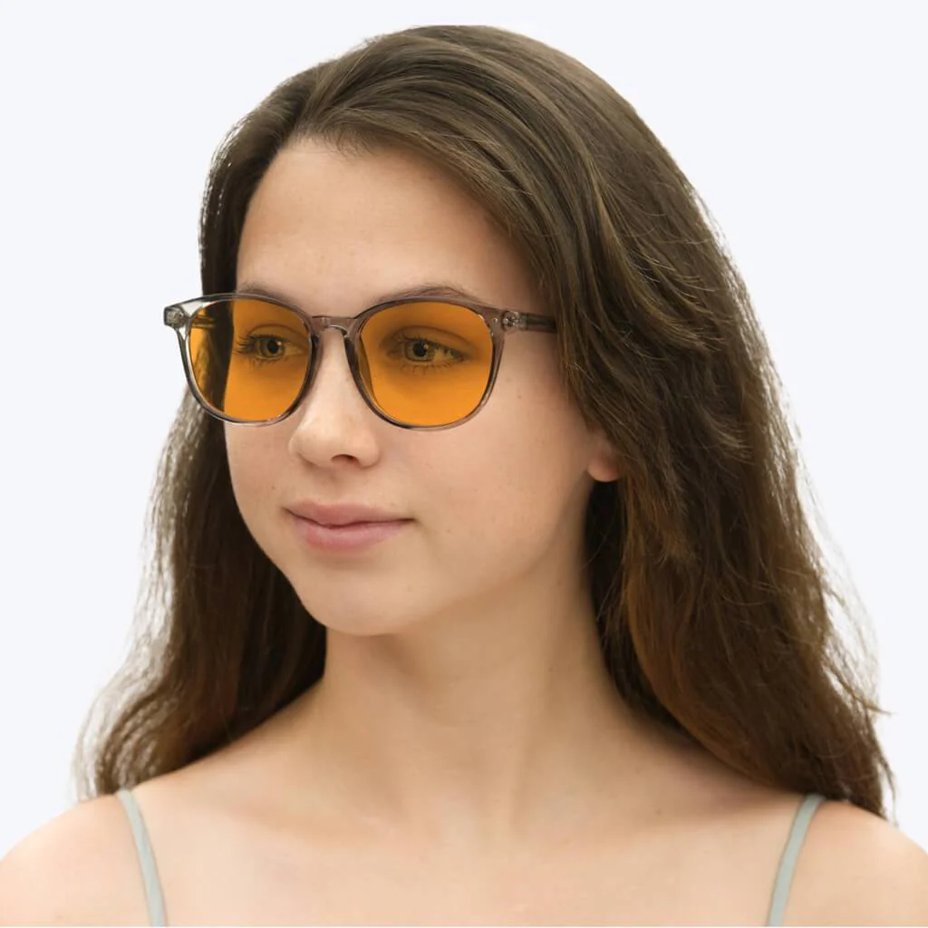 SunDown Billie Blue Blocking Glasses-Pearl Grey - Readers - Image 7