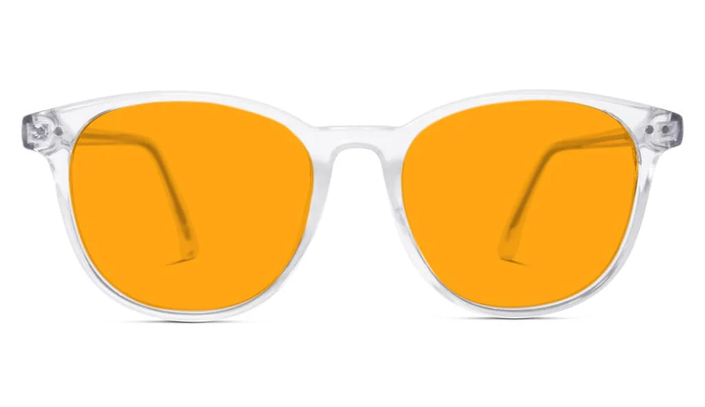 SunDown Billie Blue Blocking Glasses - Crystal