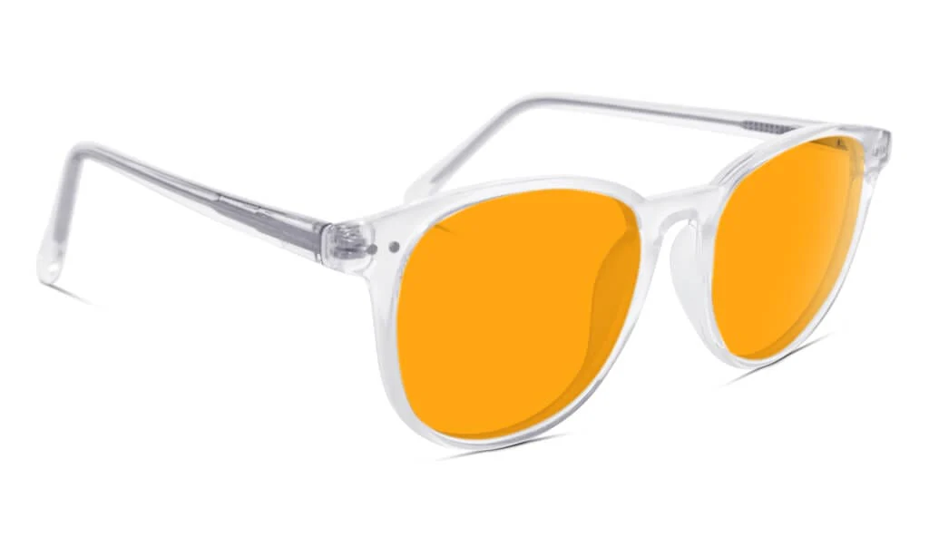 SunDown Billie Blue Blocking Glasses - Crystal - Image 3