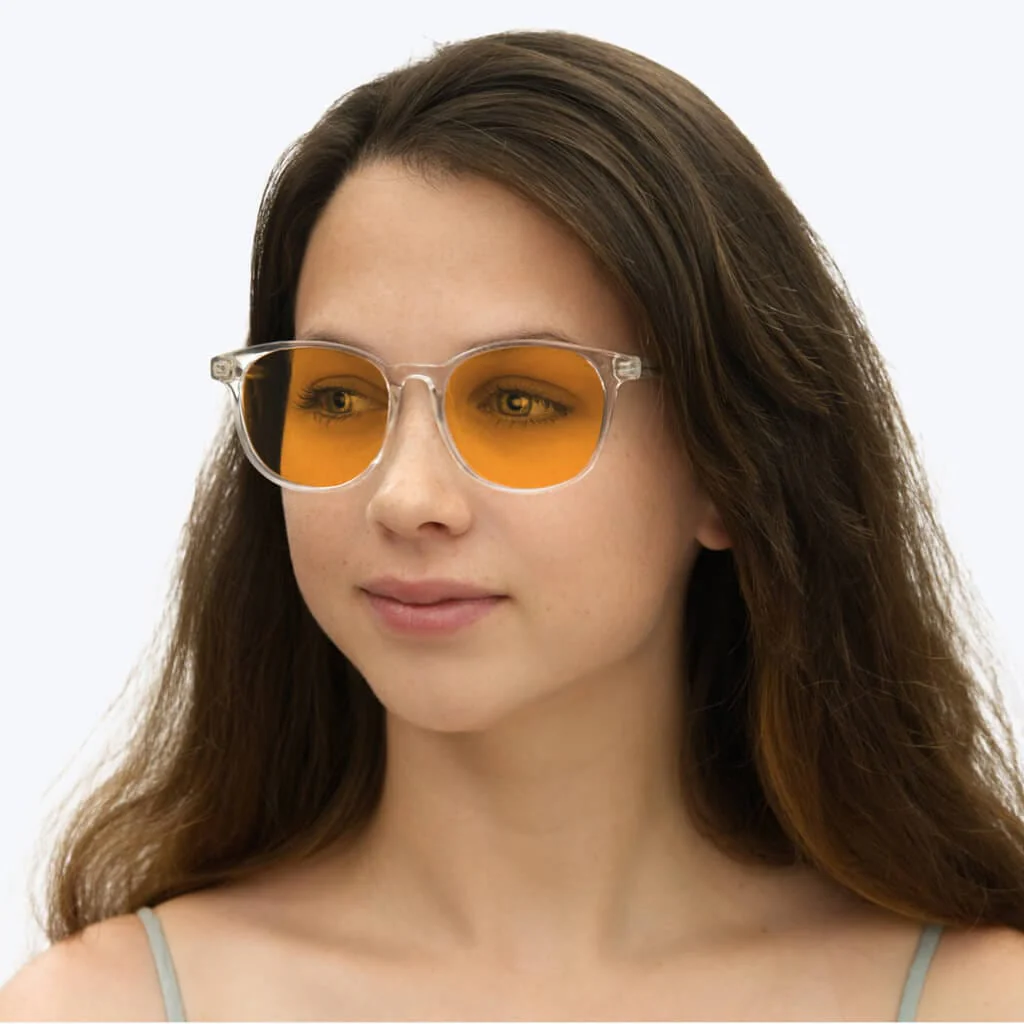 SunDown Billie Blue Blocking Glasses - Crystal - Image 7