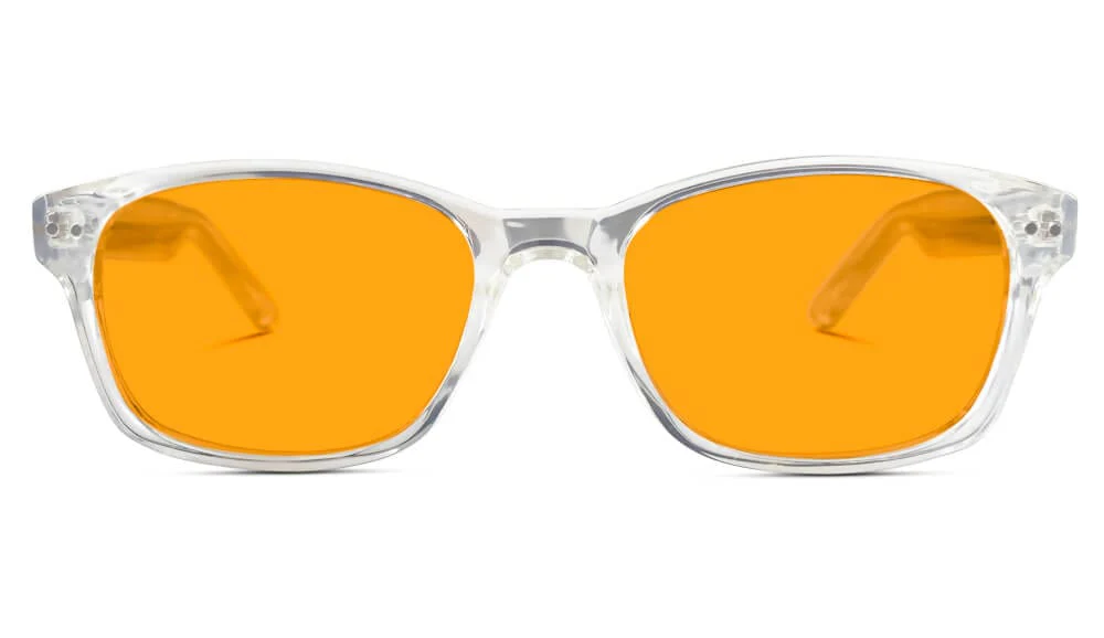 SunDown Lucent Blue Blocking Glasses - Crystal - Readers