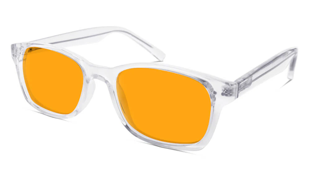 SunDown Lucent Blue Blocking Glasses - Crystal - Readers - Image 2