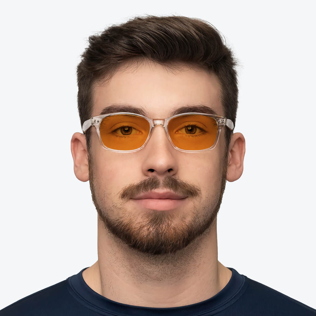 SunDown Lucent Blue Blocking Glasses - Crystal - Readers - Image 5