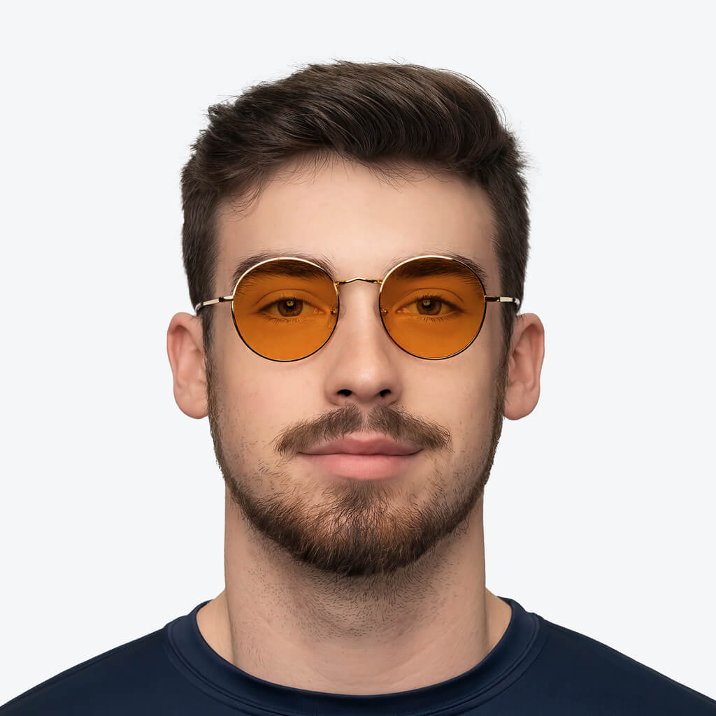 SunDown Elton Blue Blocking Glasses - Gold - Image 6