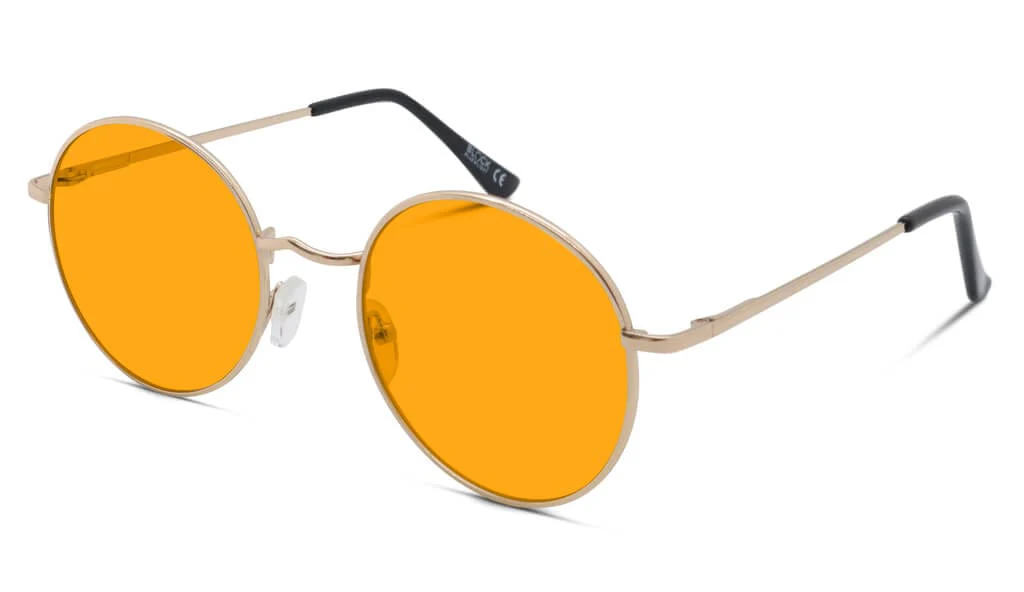 SunDown Elton Blue Blocking Glasses - Gold - Prescription - Image 2