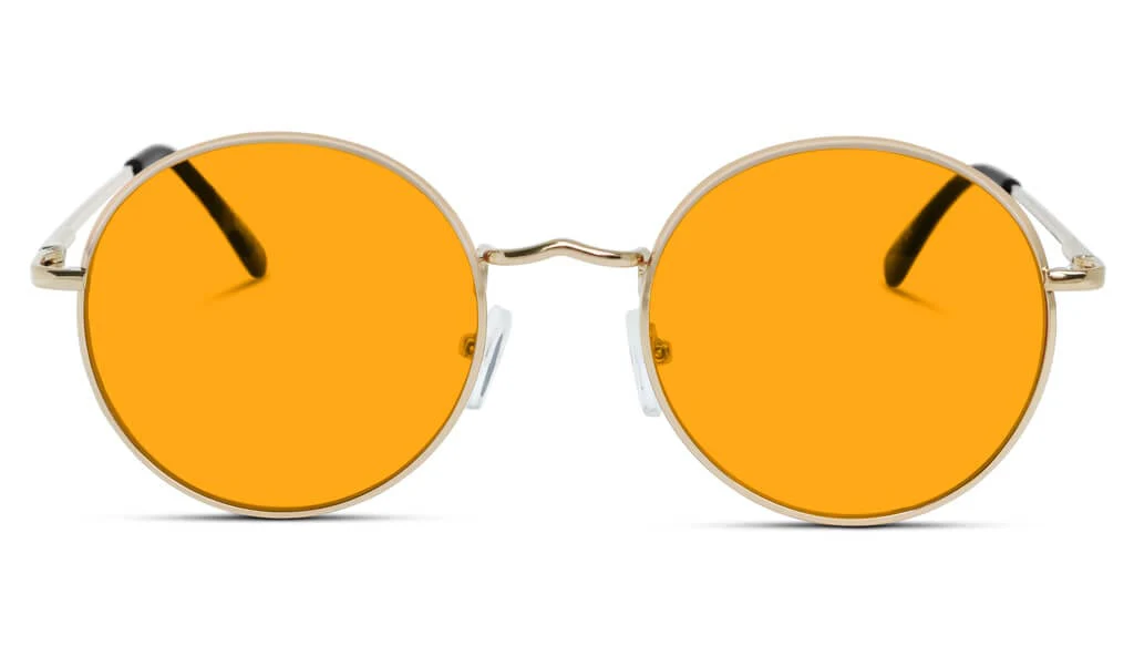 SunDown Elton Blue Blocking Glasses - Gold - Readers