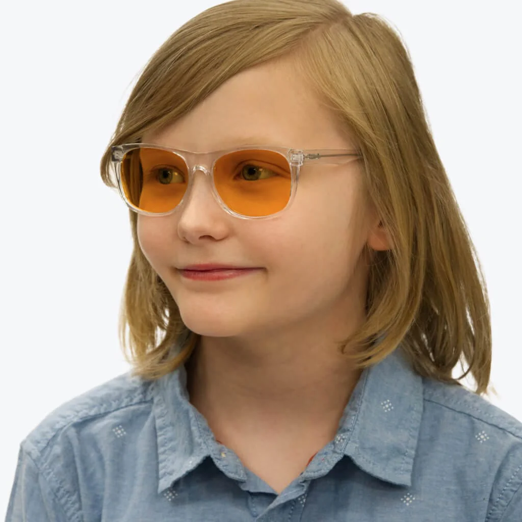 SunDown Kids Blue Blocking Glasses - Crystal - Readers - Image 5