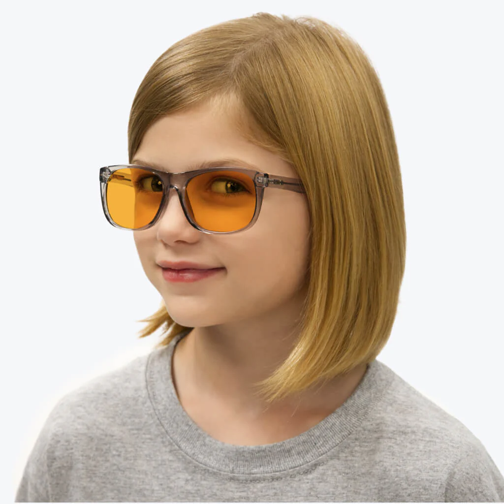 SunDown Kids Blue Blocking Glasses - Pearl Grey - Prescription - Image 6