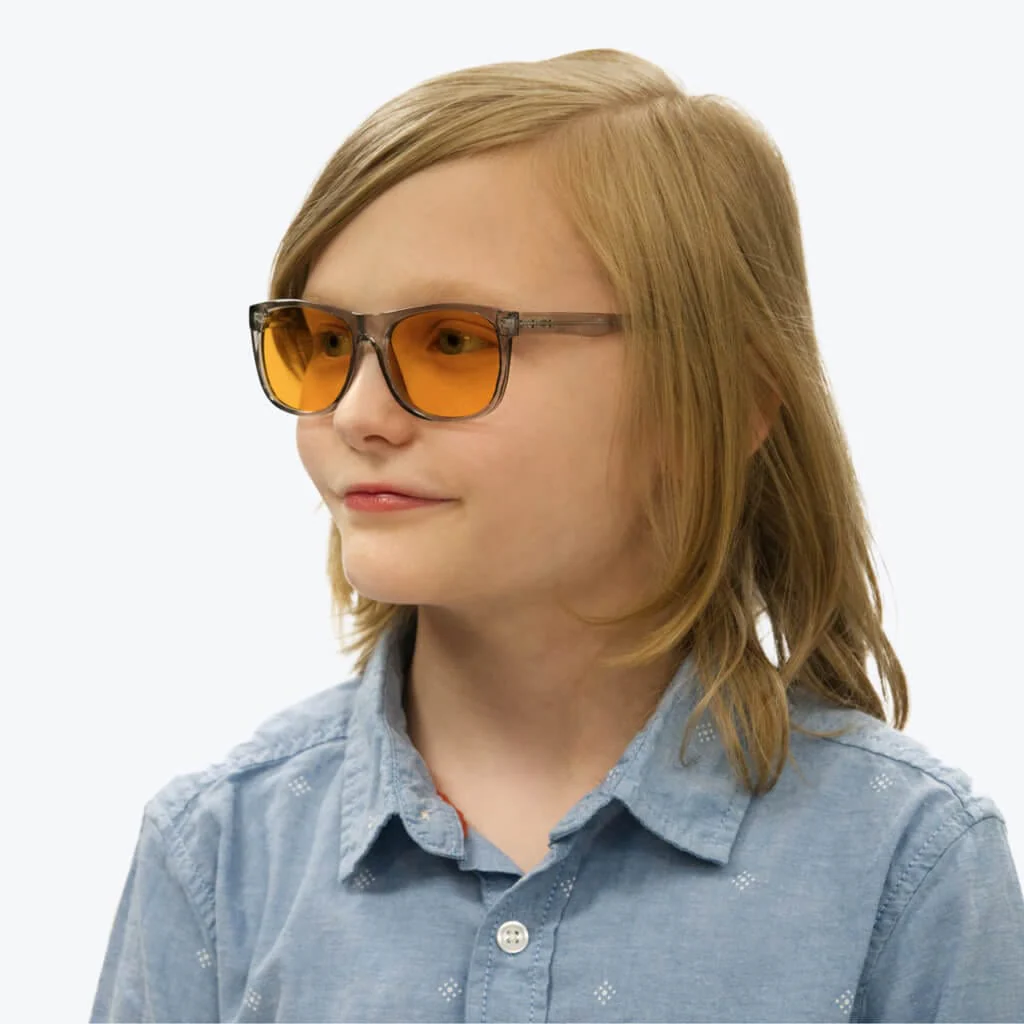 SunDown Kids Blue Blocking Glasses - Pearl Grey - Readers - Image 7
