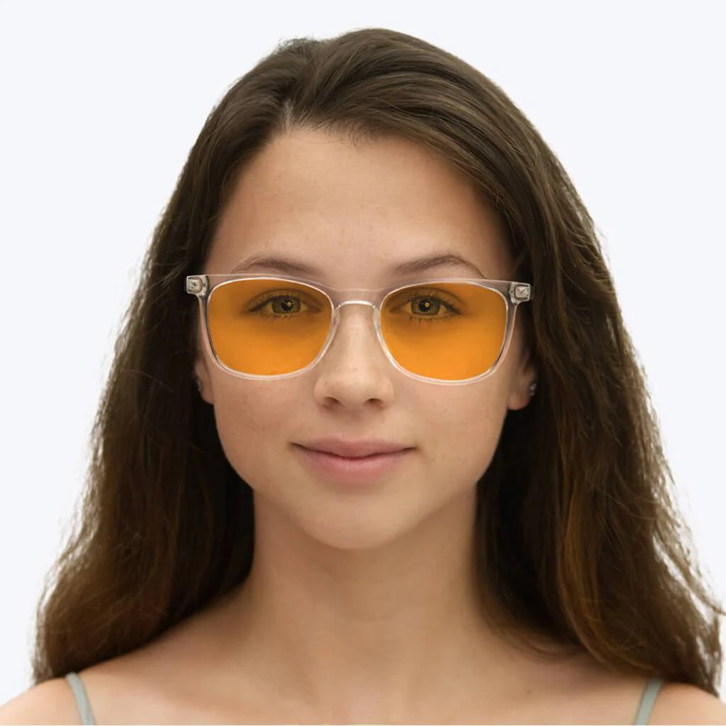 SunDown Taylor Blue Blocking Glasses - Crystal - Readers - Image 8